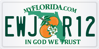 FL license plate EWJR12