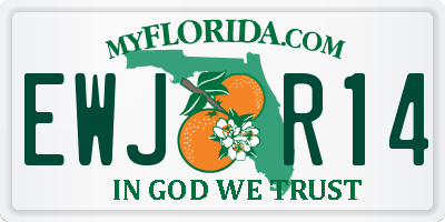 FL license plate EWJR14