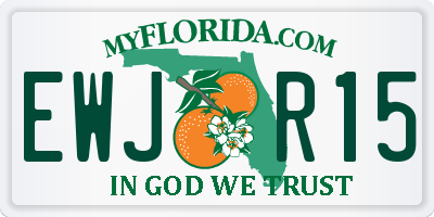 FL license plate EWJR15