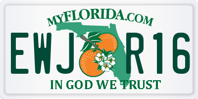 FL license plate EWJR16