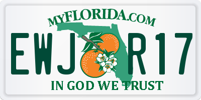 FL license plate EWJR17