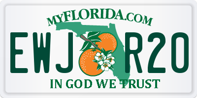 FL license plate EWJR20