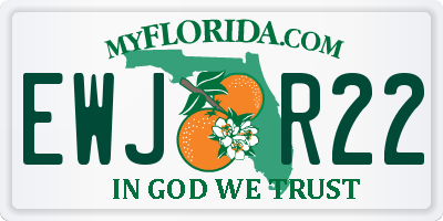 FL license plate EWJR22