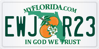 FL license plate EWJR23