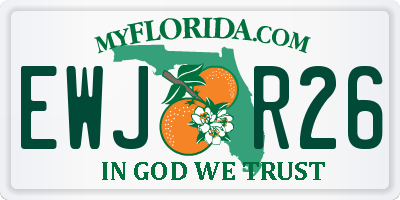 FL license plate EWJR26