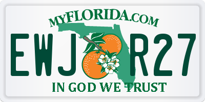 FL license plate EWJR27