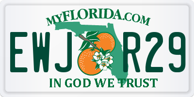 FL license plate EWJR29