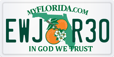 FL license plate EWJR30