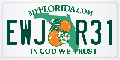 FL license plate EWJR31