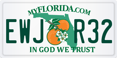 FL license plate EWJR32