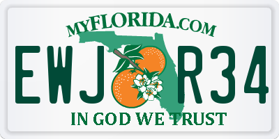 FL license plate EWJR34