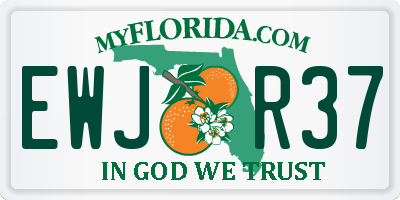 FL license plate EWJR37