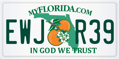 FL license plate EWJR39