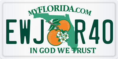 FL license plate EWJR40