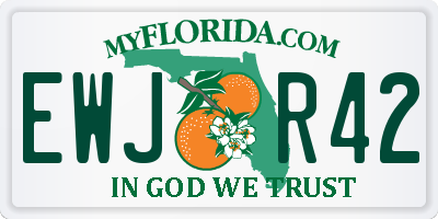 FL license plate EWJR42