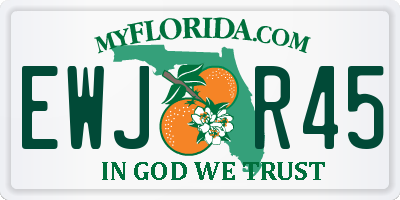 FL license plate EWJR45