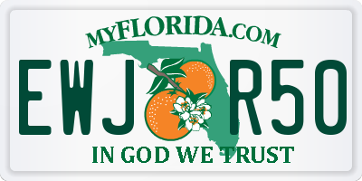 FL license plate EWJR50