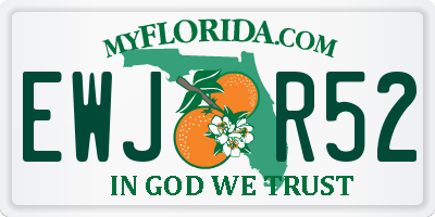 FL license plate EWJR52