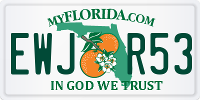 FL license plate EWJR53