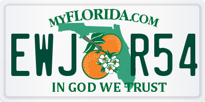 FL license plate EWJR54