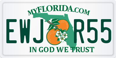 FL license plate EWJR55