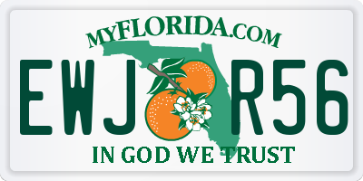 FL license plate EWJR56