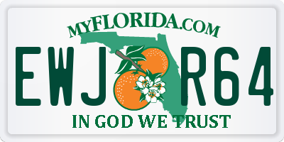 FL license plate EWJR64