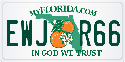 FL license plate EWJR66