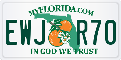 FL license plate EWJR70