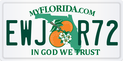 FL license plate EWJR72