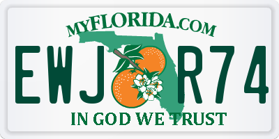 FL license plate EWJR74