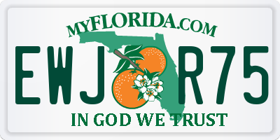 FL license plate EWJR75