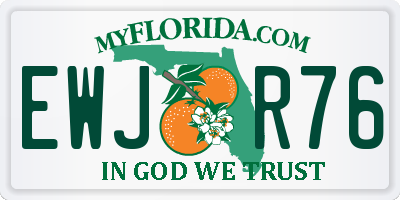 FL license plate EWJR76