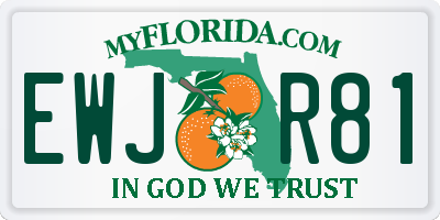 FL license plate EWJR81