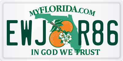 FL license plate EWJR86