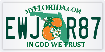 FL license plate EWJR87