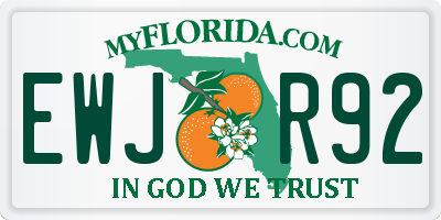 FL license plate EWJR92