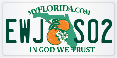 FL license plate EWJS02