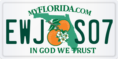 FL license plate EWJS07