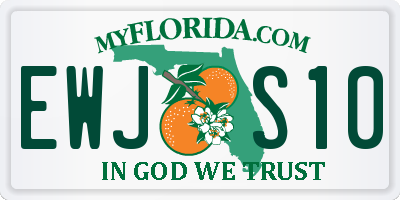 FL license plate EWJS10