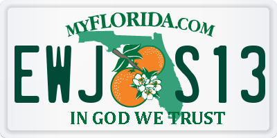 FL license plate EWJS13