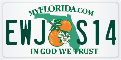 FL license plate EWJS14