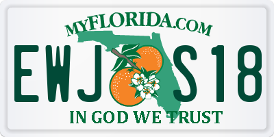 FL license plate EWJS18