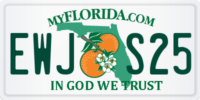 FL license plate EWJS25