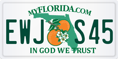 FL license plate EWJS45