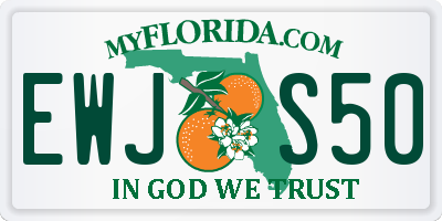 FL license plate EWJS50