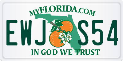 FL license plate EWJS54