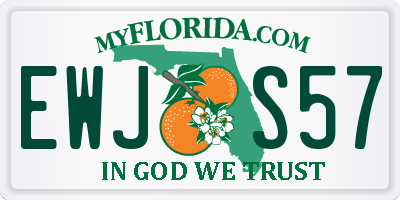 FL license plate EWJS57