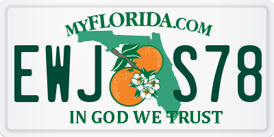 FL license plate EWJS78