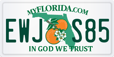 FL license plate EWJS85
